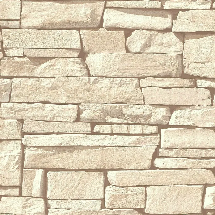 Papel pintado Piedra - Beige, Efecto piedra, 10 x 0,53 m - Primer plano