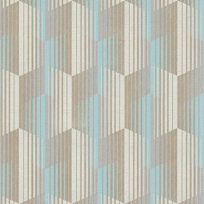 Papel pintado Geométrico Moderno - Gris/Azul, Motivo decorativo, 10 x 0,53 m - Primer plano