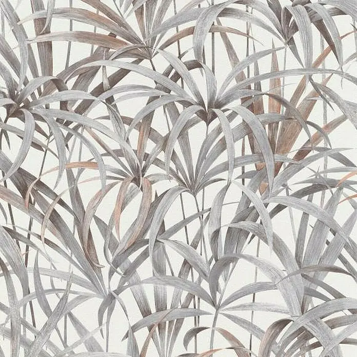 Papel pintado Vegetal con Hojas - Granate, Motivo decorativo, 10 x 0,53 m - Primer plano