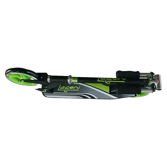 Dječji romobil Legoni Energy 180 - Zeleno-crne boje, Opteretivost: 100 kg, Promjer kotača: 180 mm - Dijagonalni pogled