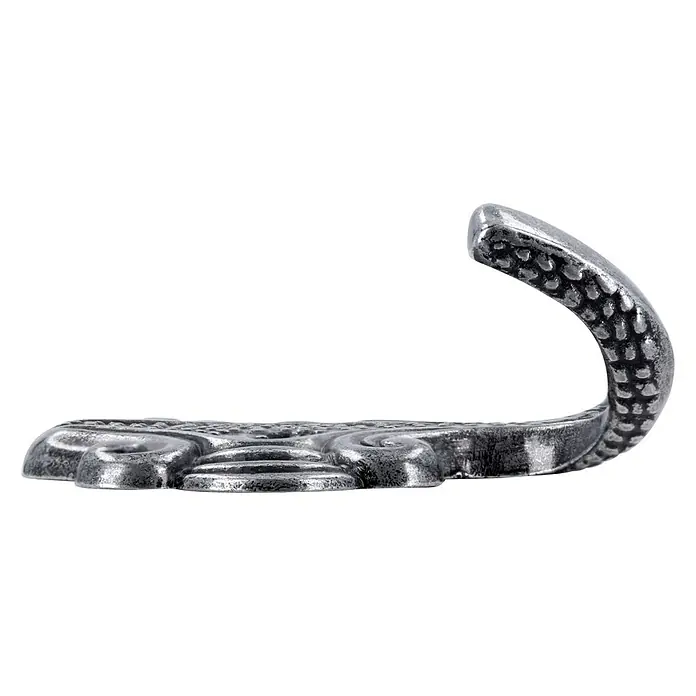 Siro Garderobenhaken 431/ZN8 - L x B x H: 61 x 65 x 28 mm, Anzahl Haken: 1 Stk., Eisen - Antik - Rechte Seitenansicht