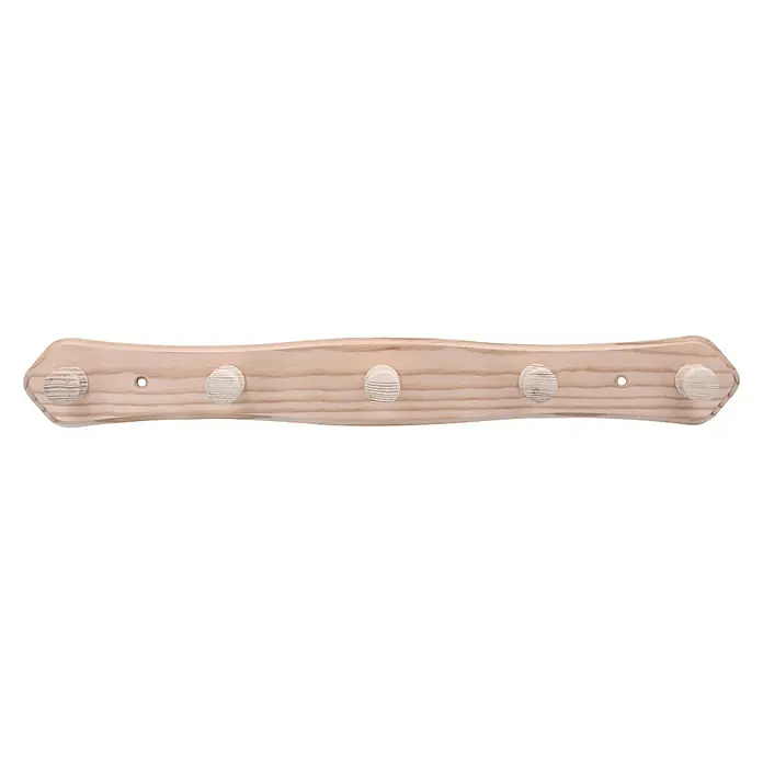 Siro Garderobenleiste S126-460HZ5 - L x B x H: 460 x 60 x 77 mm, Anzahl Haken: 5 Stk. - Vorderansicht
