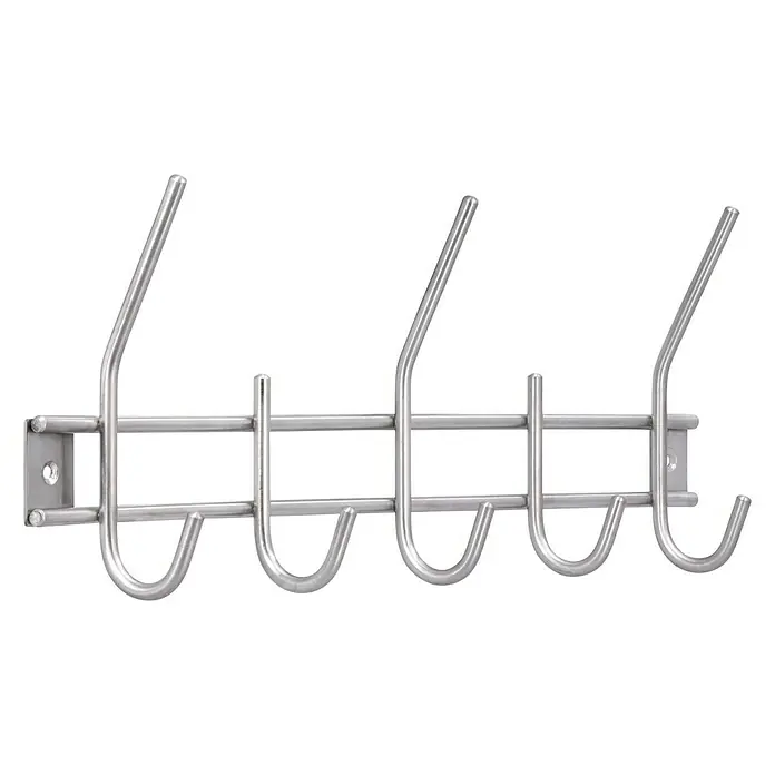 Siro Garderobenleiste - L x B x H: 380 x 150 x 50 mm, Anzahl Haken: 5 Stk. - Diagonale Ansicht