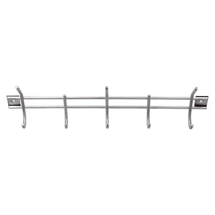 Siro Garderobenleiste - L x B x H: 380 x 150 x 50 mm, Anzahl Haken: 5 Stk. - Vorderansicht