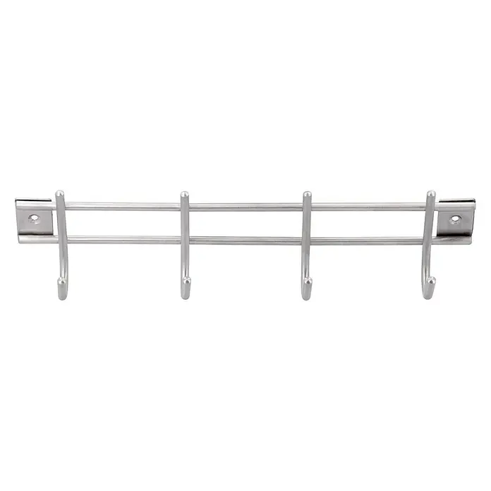 Siro Garderobenleiste 300N1V1E - L x B x H: 300 x 80 x 50 mm, Anzahl Haken: 4 Stk. - Vorderansicht