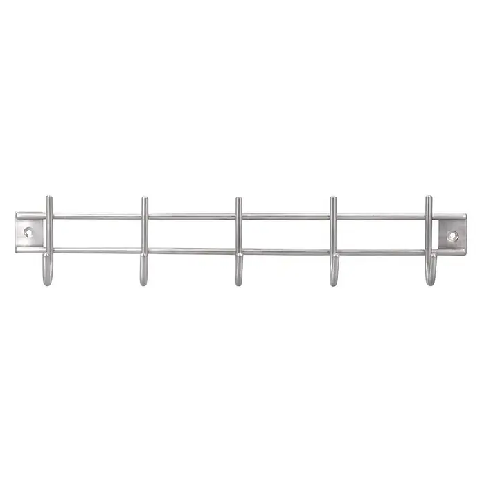 Siro Garderobenleiste 380N1V1E - L x B x H: 380 x 80 x 50 mm, Anzahl Haken: 5 Stk. - Vorderansicht