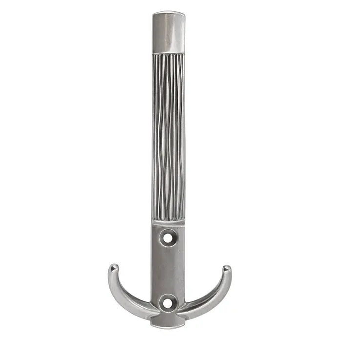 Siro Garderobenhaken 2213/ZN29 - L x B x H: 60 x 148 x 66 mm, Anzahl Haken: 1 Stk., Silber - Vorderansicht