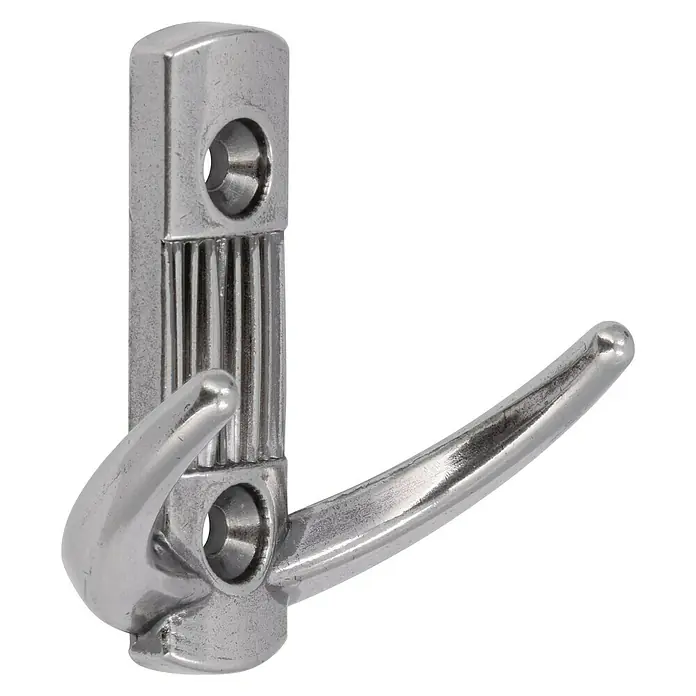 Siro Garderobenhaken 2214/ZN29 - L x B x H: 60 x 148 x 66 mm, Anzahl Haken: 1 Stk. - Diagonale Ansicht