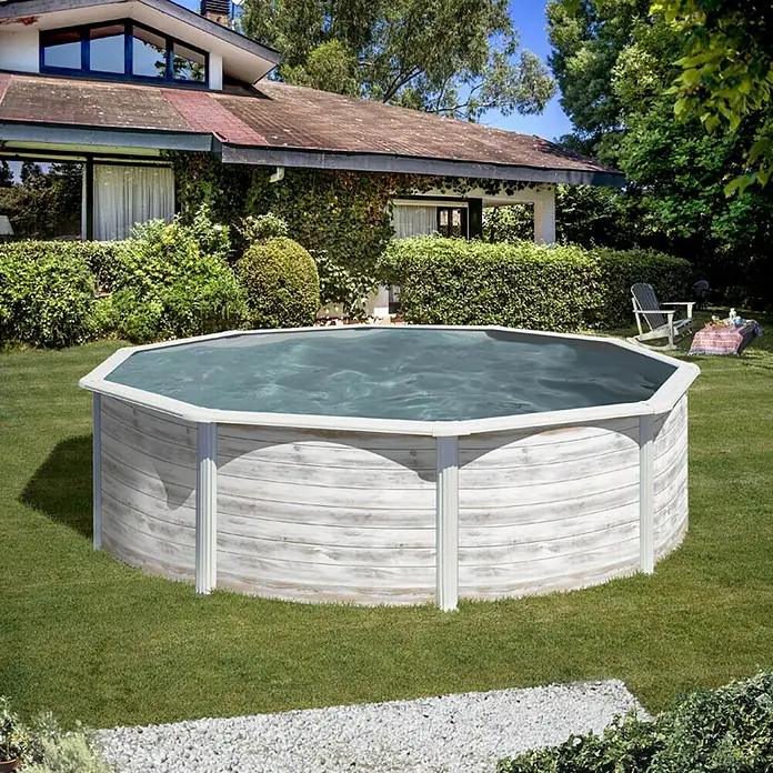 Gre Piscina circular Finlandia - Ø x Al: 350 x 120 cm, 10.100 l, Blanco - Foto ambiente