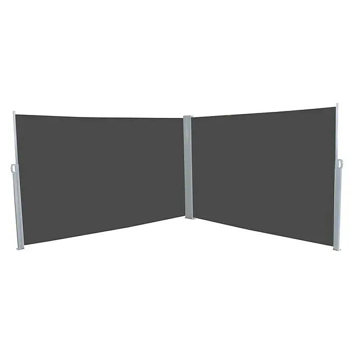 Mobile Seitenmarkise - Anthrazit, L x H: 6 x 1,6 m - Vorderansicht