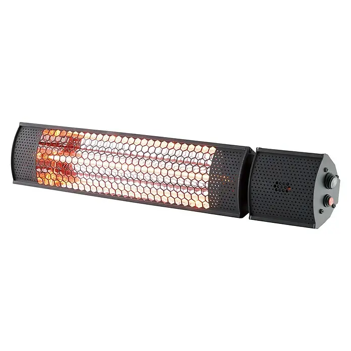 Starlyf Wandheizstrahler Radiant Heater - Außen, 2.000 W, Schwarz, 7,2 x 67,5 x 10,5 cm - Diagonale Ansicht
