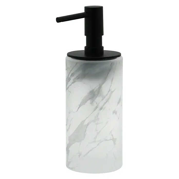 Aquasanit Marmor Dispensador de jabón - Cerámica, Gris - Vista frontal