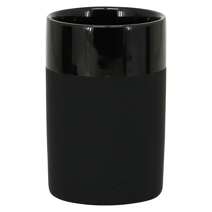 Aquasanit Olivia Vaso de encimera - Cerámica, Negro - Vista frontal