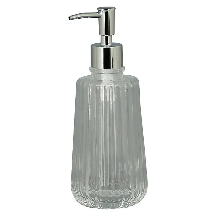 Aquasanit Retro Dispensador de jabón - Vidrio, Transparente - Vista frontal