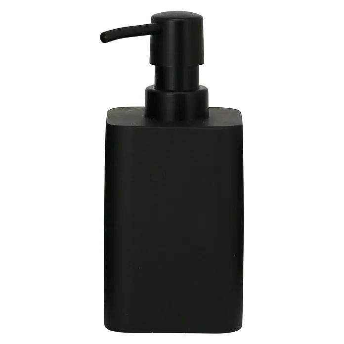 Aquasanit Onyx Dispensador de jabón - Poliresina, Negro - Vista frontal