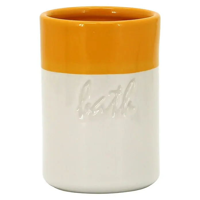 Aquasanit Folk Vaso de encimera - Cerámica, Naranja - Vista frontal