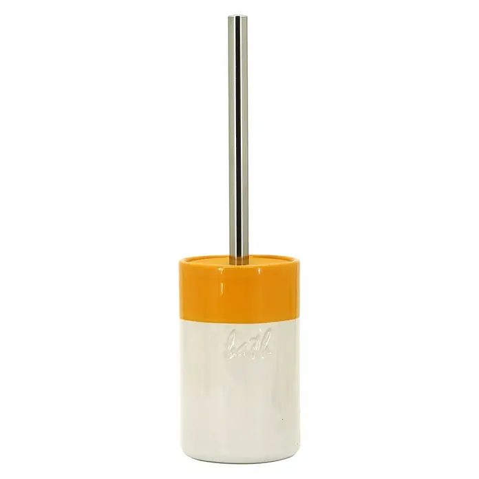 Aquasanit Folk Escobillero de suelo - Cerámica, Naranja - Vista frontal