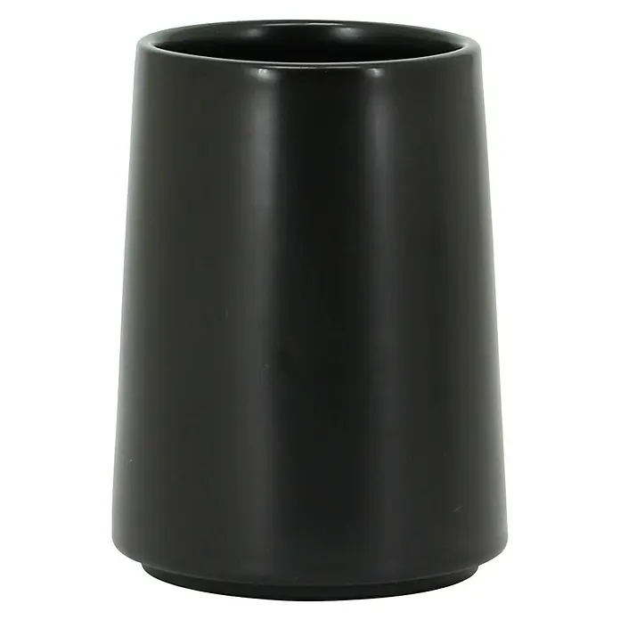 Aquasanit Sidian Vaso de encimera - Cerámica, Negro - Vista frontal