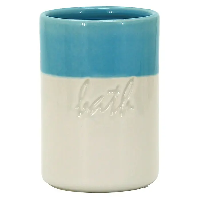 Aquasanit Folk Vaso de encimera - Cerámica, Azul - Vista frontal