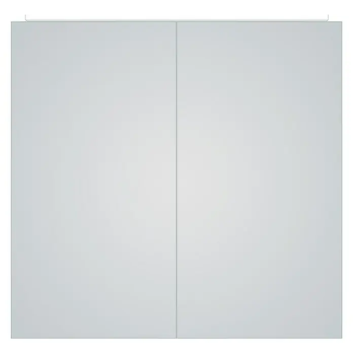 DSK LED-Spiegelschrank Aluminio Vegas - Mit Beleuchtung, Aluminium - Vorderansicht