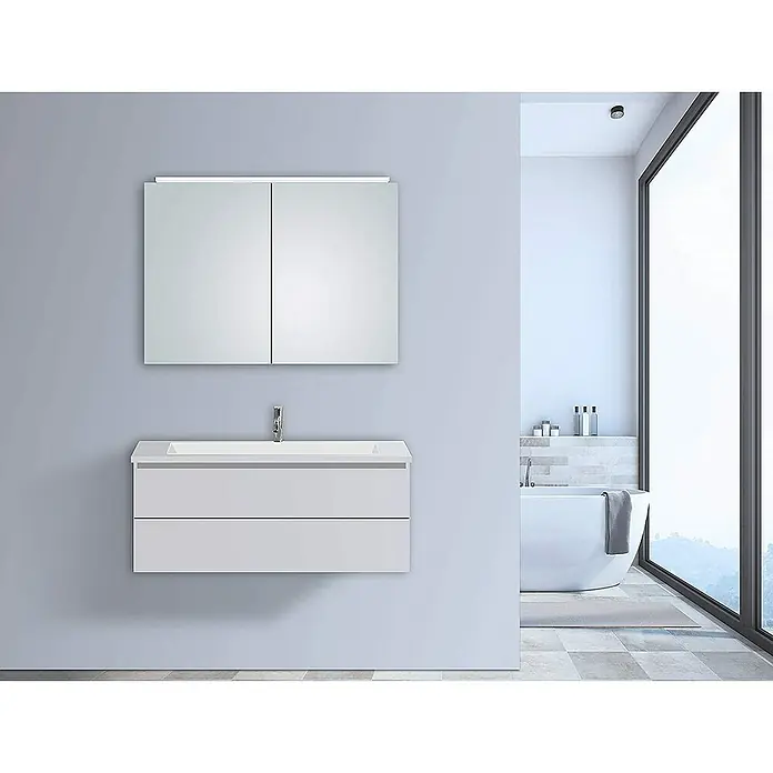 DSK LED-Spiegelschrank Aluminio Vegas - Mit Beleuchtung, Aluminium - Stimmungsaufnahme