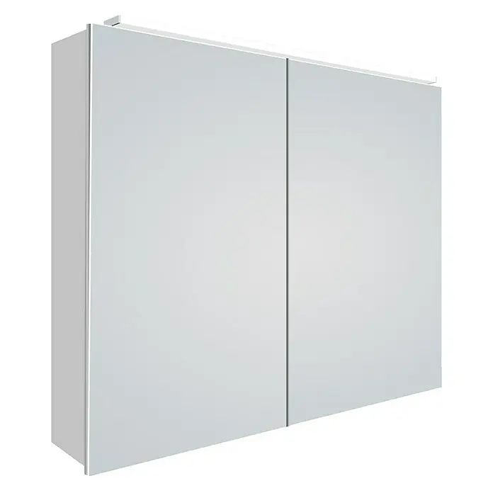 DSK LED-Spiegelschrank Aluminio Vegas - Mit Beleuchtung, Aluminium - Diagonale Ansicht