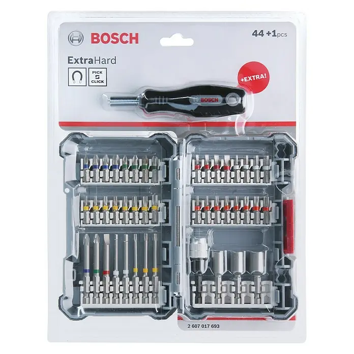 Bosch Bit-Set Pick & Click - 45 -tlg. - Vorderansicht