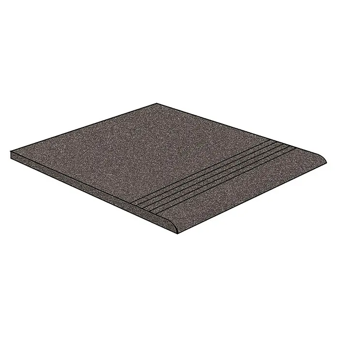 Stufen- & Abdeckplatte Elba - 30 x 30 cm, Anthrazit, Matt - Skizze