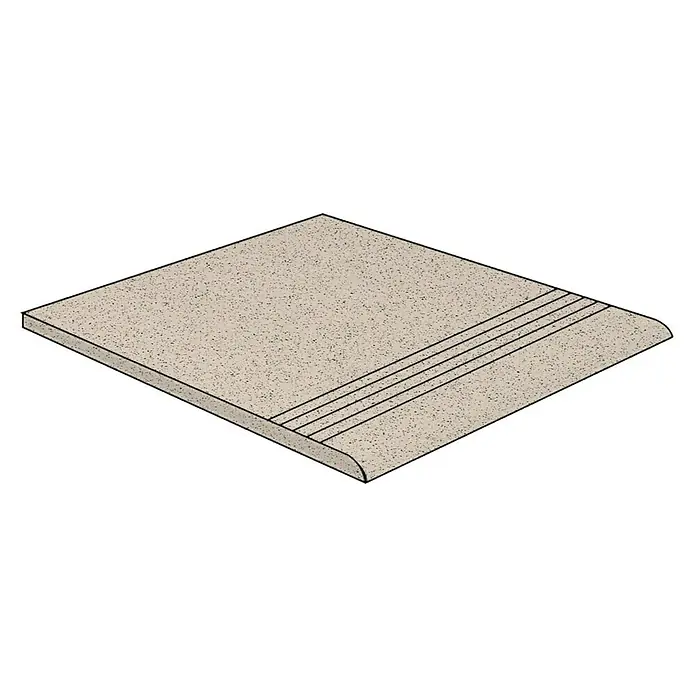 Stufen- & Abdeckplatte Pompei - 30 x 30 cm, Sand, Matt - Skizze
