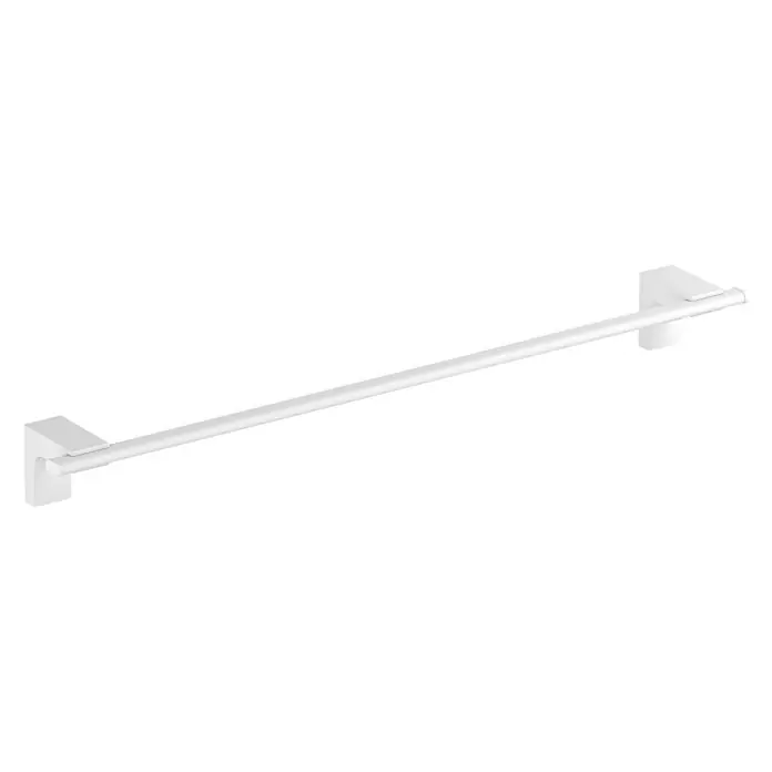 Creabath Elegance Toallero de barra - Largo: 51,1 cm, Blanco, Satinado - Vista angular