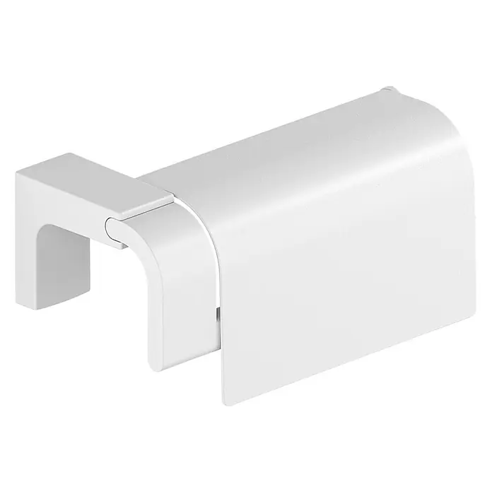 Creabath Elegance Portarrollos papel higiénico - Con tapa, Blanco, Satinado - Vista angular