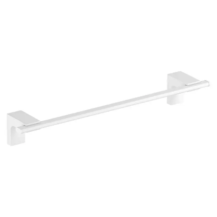 Creabath Elegance Toallero de barra - Largo: 35,6 cm, Blanco, Satinado - Vista angular