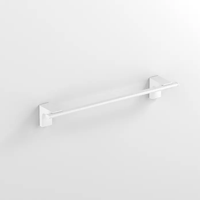 Creabath Elegance Toallero de barra - Largo: 35,6 cm, Blanco, Satinado - Foto ambiente