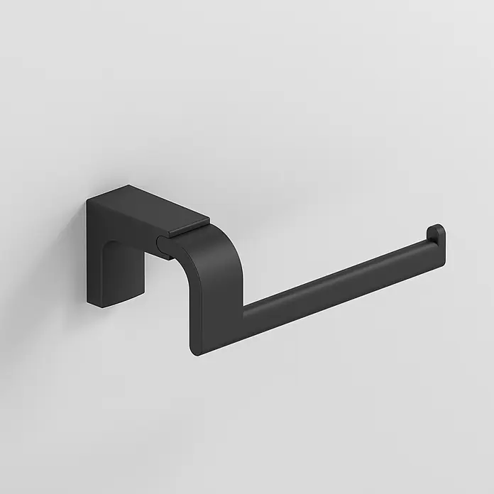 Creabath Elegance Portarrollos papel higiénico - Sin tapa, Negro, Satinado - Foto ambiente