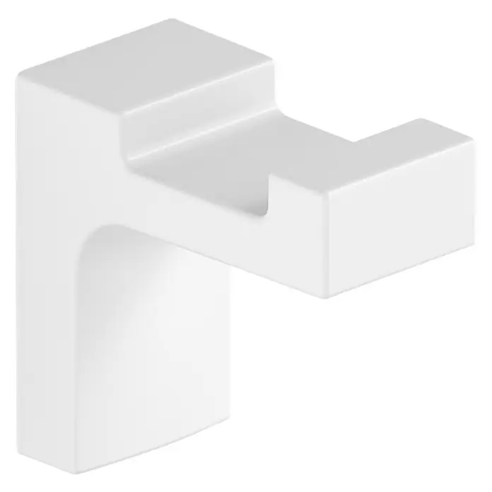 Creabath Elegance Colgador de baño - Número de ganchos: 1 ud., Blanco, Satinado - Vista angular