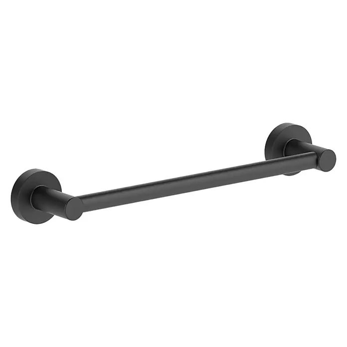 Creabath Cosmos Toallero de barra - Largo: 35 cm, Negro, Satinado - Vista angular