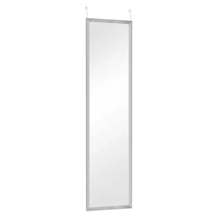 Ogledalo s okvirom Bea - Š x V: 30 x 120 cm, Srebrna boja - Dijagonalni pogled