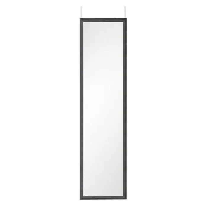 Ogledalo s okvirom Bea - Š x V: 30 x 120 cm, Crna boja - Pogled sprijeda