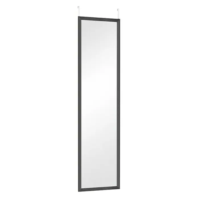 Ogledalo s okvirom Bea - Š x V: 30 x 120 cm, Crna boja - Dijagonalni pogled