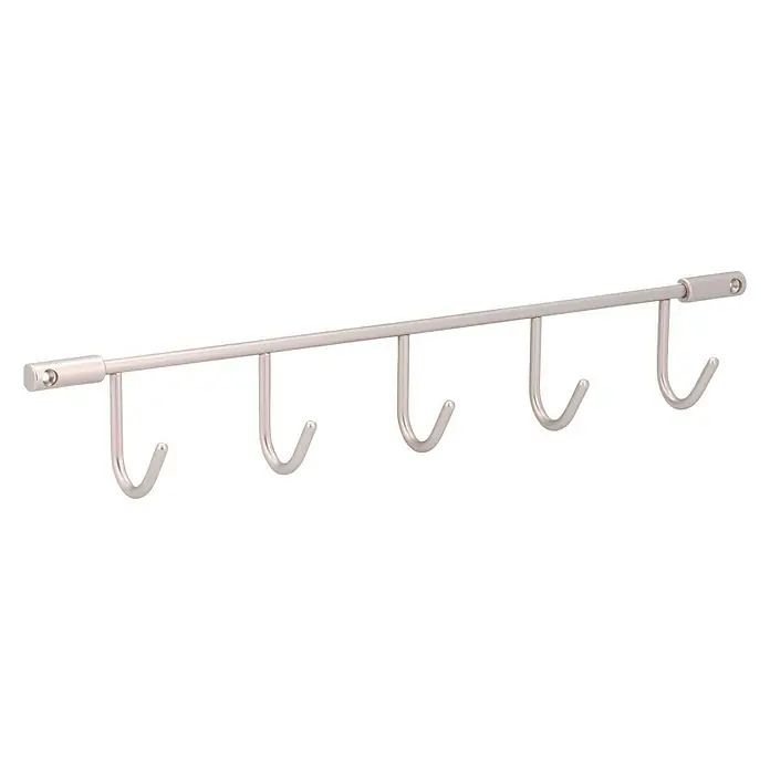 Siro Garderobenleiste - L x B x H: 360 x 56 x 36 mm, Anzahl Haken: 5 Stk. - Diagonale Ansicht