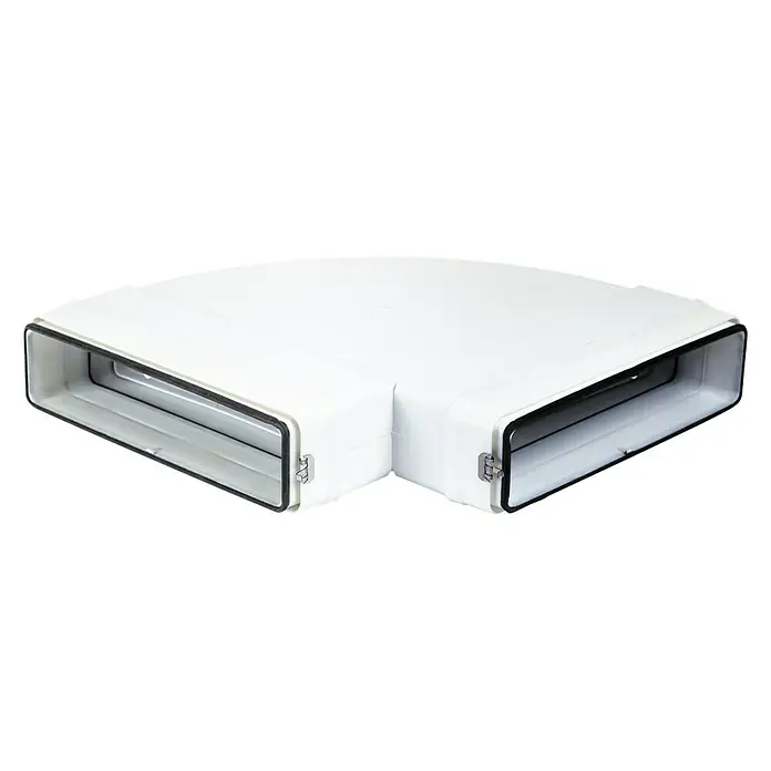 Codo rectangular horizontal Tubpla Pure - Diámetro: 150 mm, 90 ° - Vista angular