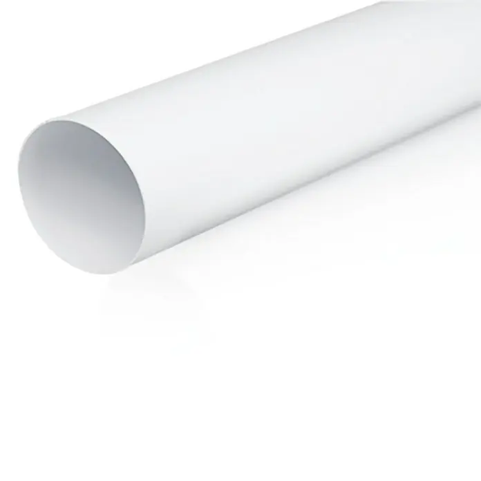 Tubo redondo Tubpla - Ø x L: 125 x 1.500 mm, Blanco - Primer plano
