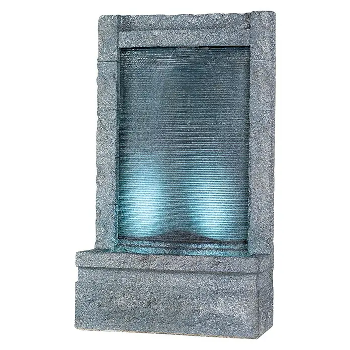 Fuente LED Salerno - Gris, L x An x Al: 55 x 23 x 95 cm, Fuente LED - Vista frontal