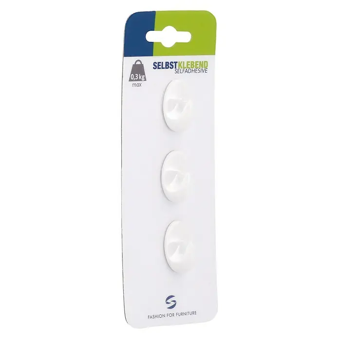 Siro Handtuchhaken - Inhalt: 3 Stk., L x B x H: 18 x 29 x 14 mm - Diagonale Ansicht