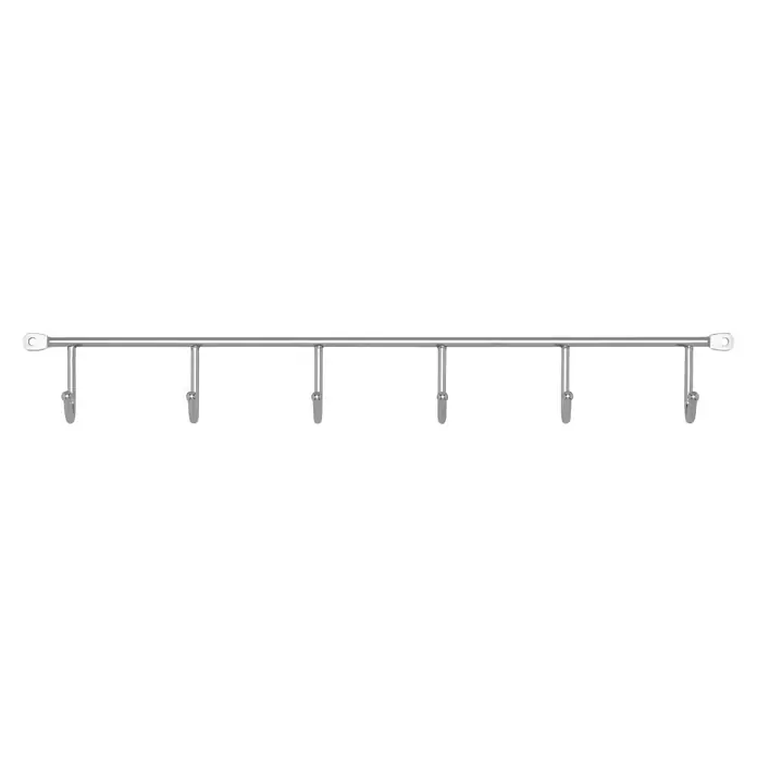 Siro Garderobenleiste 2081-420ZN1 - L x B x H: 420 x 53 x 32 mm, Anzahl Haken: 6 Stk. - Vorderansicht