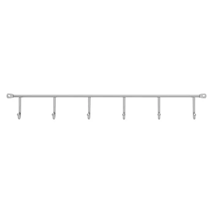 Siro Garderobenleiste 2081-420ZN1 - L x B x H: 420 x 53 x 32 mm, Anzahl Haken: 6 Stk. - Vorderansicht