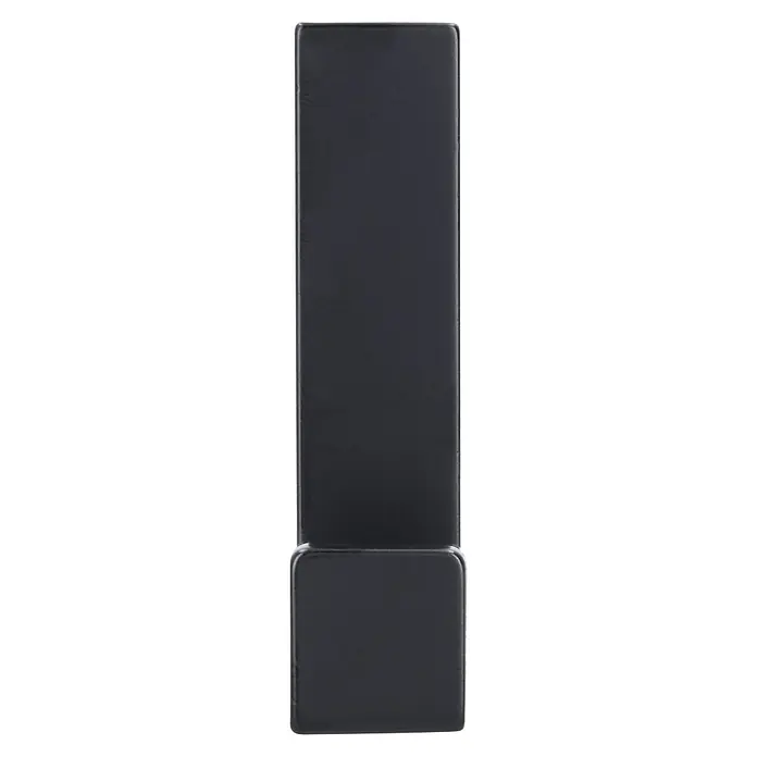 Siro Garderobenhaken - L x B x H: 15 x 61 x 40 mm, Anzahl Haken: 1 Stk., Schwarz - Vorderansicht
