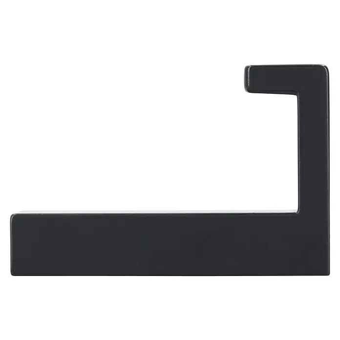Siro Garderobenhaken - L x B x H: 15 x 61 x 40 mm, Anzahl Haken: 1 Stk., Schwarz - Rechte Seitenansicht