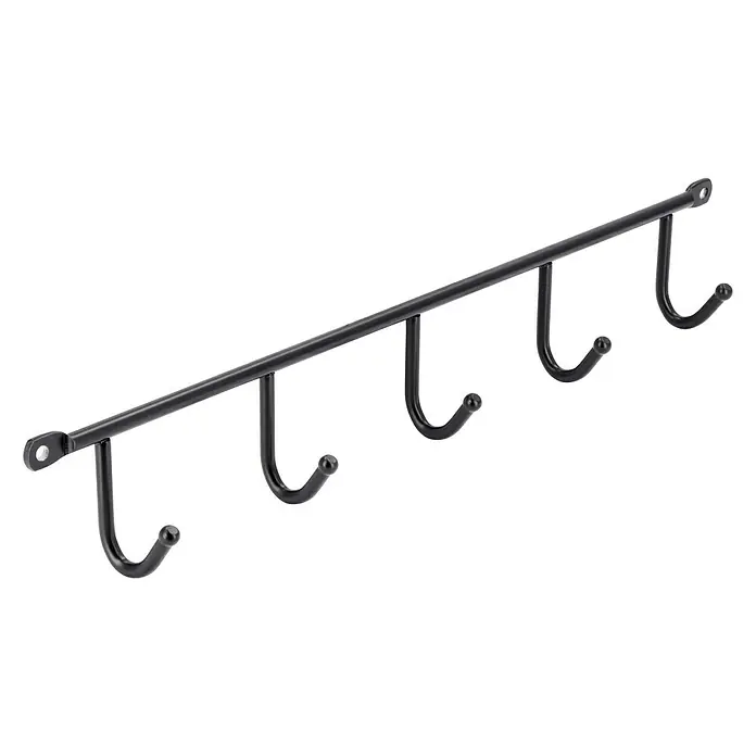 Siro Garderobenleiste 2081-350 - L x B x H: 350 x 53 x 32 mm, Anzahl Haken: 5 Stk. - Diagonale Ansicht