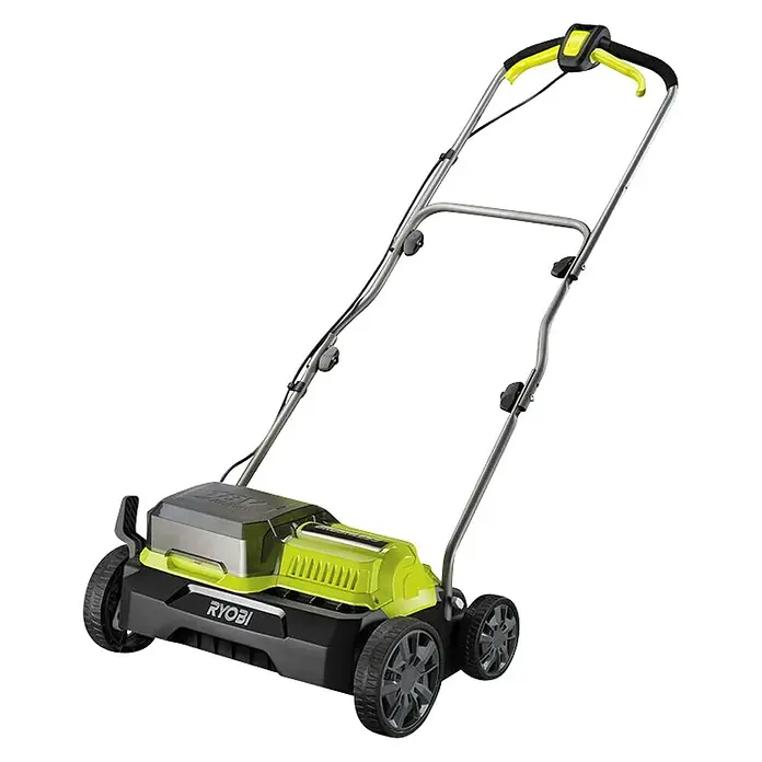 Ryobi ONE+ Akumulatorski prozračivač trave RY18SFX35A-0 - 18 V, Bez akumulatora, Radna širina: 35 cm - Dijagonalni pogled